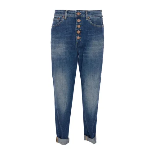 Blue Jeans with Button Fly - Dondup - Modalova
