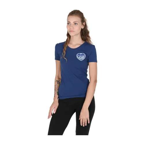 Blue Storm Crew Neck Tee - Love Moschino - Modalova
