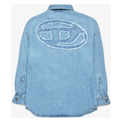 Oval D Back Logo Denim Shirt - Diesel - Modalova