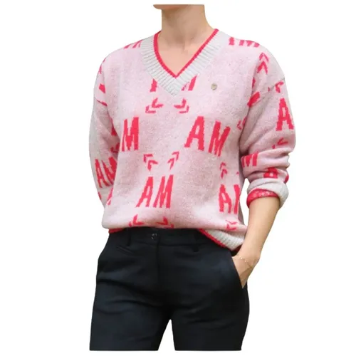 Unique Mohair Blend V-Neck Sweater - Aeronautica Militare - Modalova