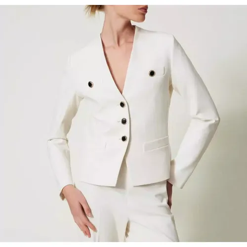 Jewel Button Blazer Jacket - Twinset - Modalova