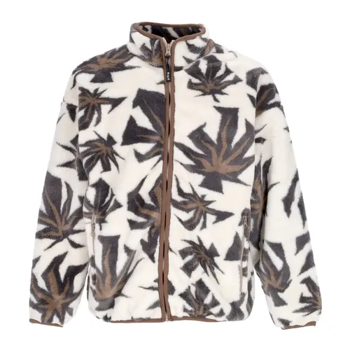 Sherpa Teddy Bear Jacquard Zip Jacket - HUF - Modalova