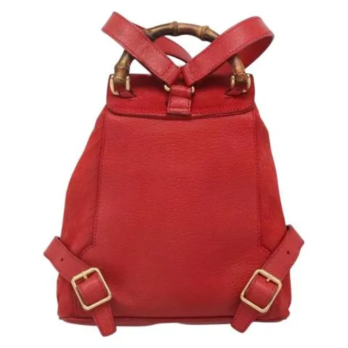 Pre-owned Suede Backpack - Gucci Vintage - Modalova
