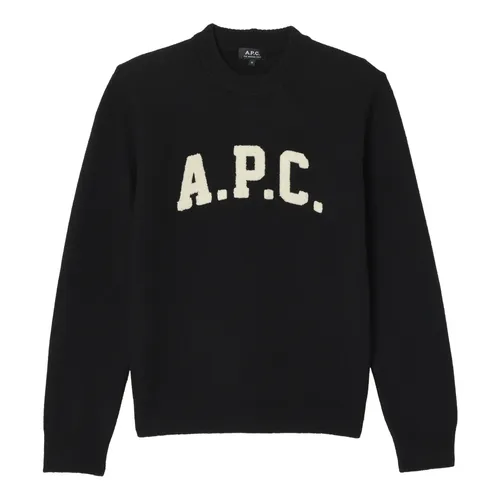 Black Wool Pullover Minimalist Design - A.p.c. - Modalova