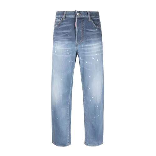 Logo Patch Distressed Jeans - Dsquared2 - Modalova
