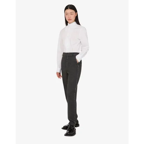 Embroidered Wool Canvas Pants - Moschino - Modalova