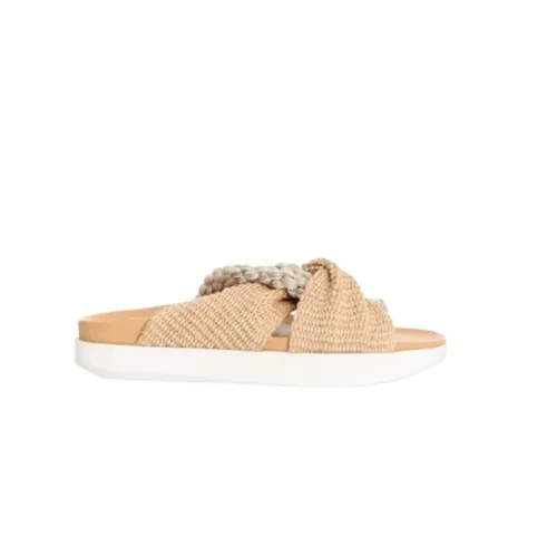 Interlock Rope Raffia Wedge Sliders - Zimmermann - Modalova