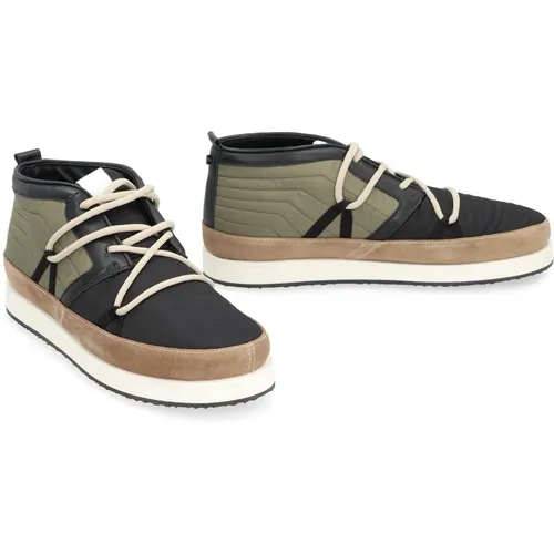 Leather Mid-top Sneakers with Vibram Sole - Volta - Modalova