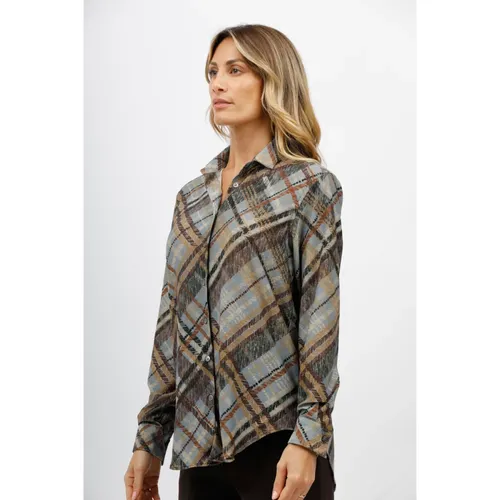 Patterned wrinkle-free technical fabric shirt - Caliban - Modalova
