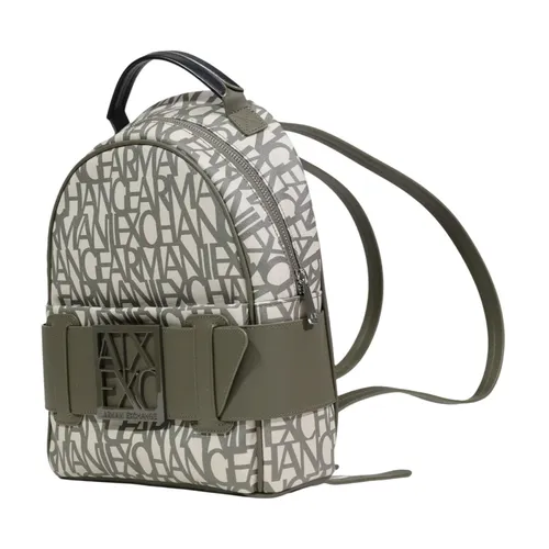 All-over Logo Backpack - Armani Exchange - Modalova