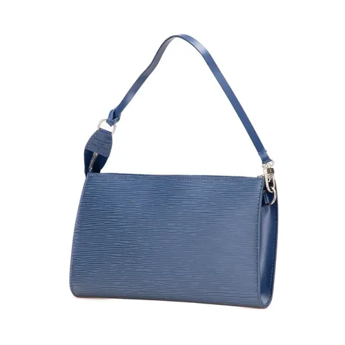 Pre-owned Compact Striped Leather Baguette with Secure Zipper Closure - Louis Vuitton Vintage - Modalova