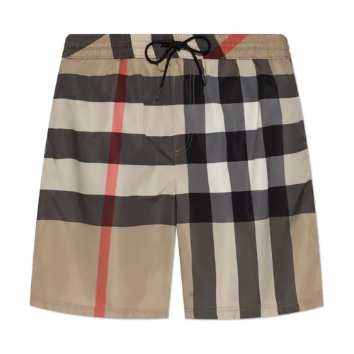 Checked pattern swim shorts - Burberry - Modalova