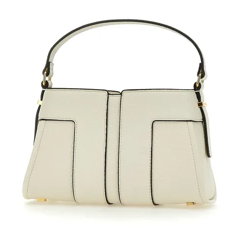 Hammered-effect Vegan Leather Handbag - Elisabetta Franchi - Modalova
