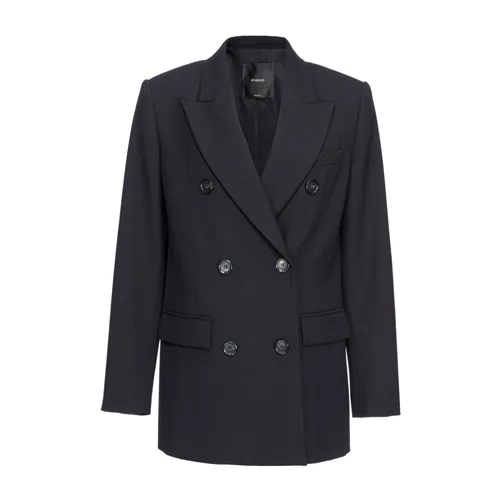 Black Twill Blazer Casual Style - Pinko - Modalova