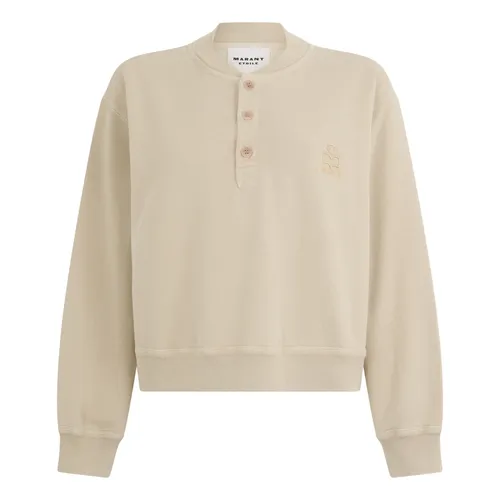 Cotton Sweatshirt with Embroidery - Marant étoile - Modalova