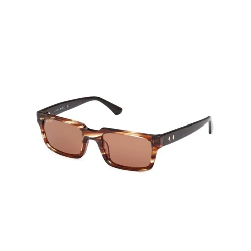 Stylish Sunglasses Brown Dark Rectangular - WEB Eyewear - Modalova