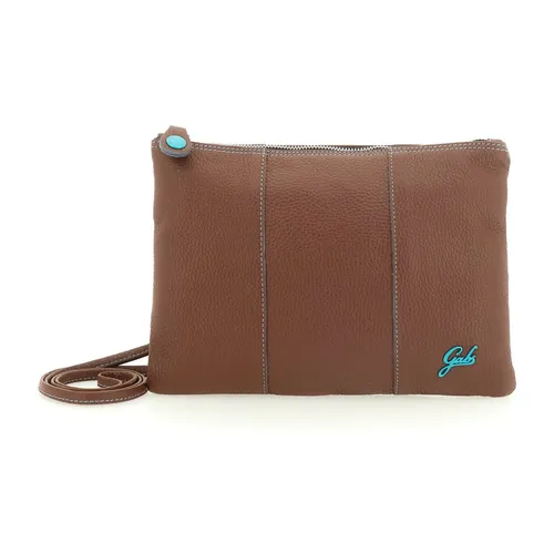 Blue Leather Crossbody Bag with Logo - Gabs - Modalova
