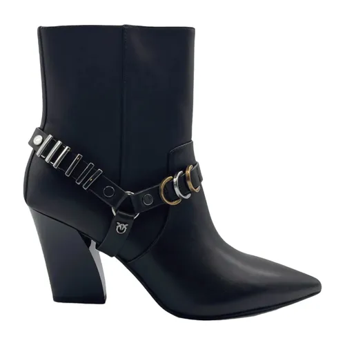 Leather Ankle Boot in Violet - Pinko - Modalova