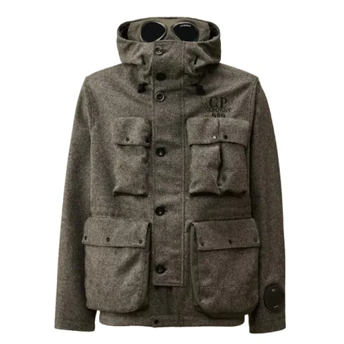 Shetland Twill Mille Jacket Anthracite Grey - C.p. Company - Modalova