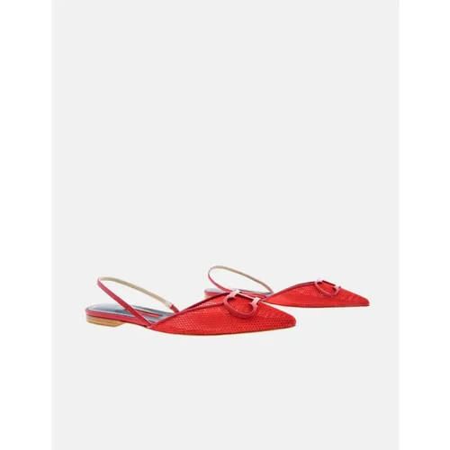 Red Mesh Insignia Flats - Carolina Herrera - Modalova