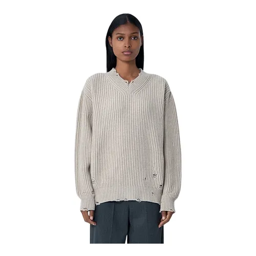 Distressed Sweater - MM6 Maison Margiela - Modalova