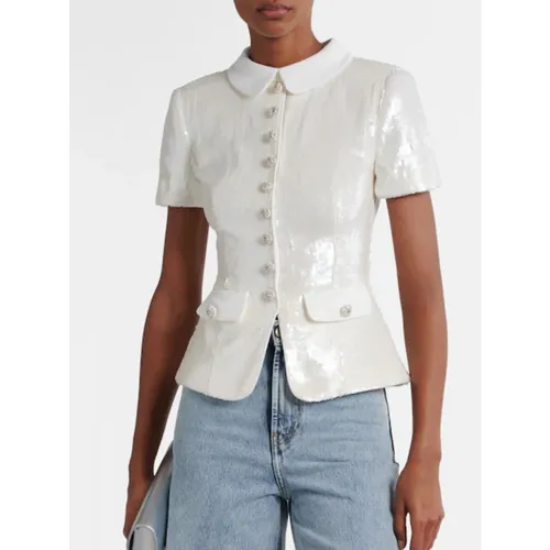 Sequin Tailored Top - Self Portrait - Modalova