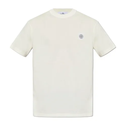 T-shirt With Logo Patch - Stone Island - Modalova