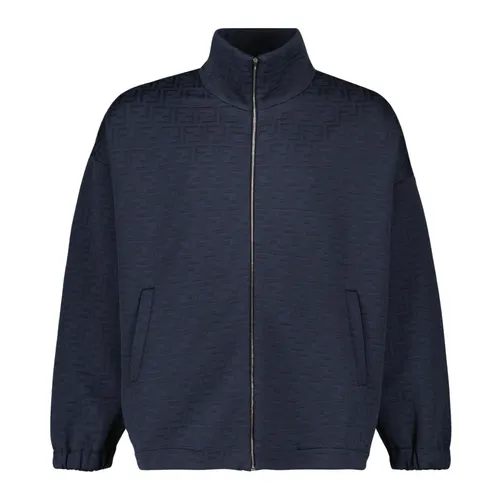 Modern FF Monogram Blue Jacket - Fendi - Modalova