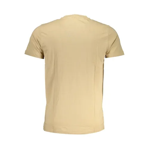 Beige Cotton Crew Neck T-Shirt - Cavalli Class - Modalova