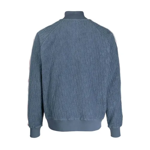 Stripe-sleeve zip-up sweatshirt - Diesel - Modalova