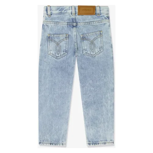 Blue Slim Fit Jeans - Versace - Modalova