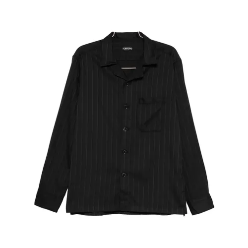Herringbone Stripe Pajama Overshirt - Tom Ford - Modalova
