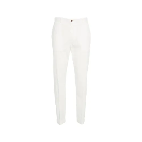 White Chino Pants with Elastic Waistband - Briglia - Modalova
