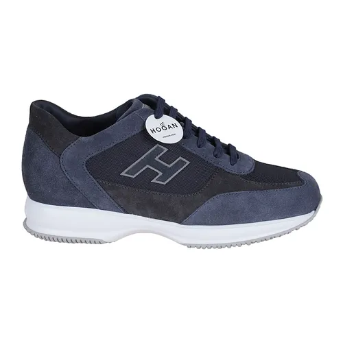 Blue Suede Interactive Sneakers - Hogan - Modalova
