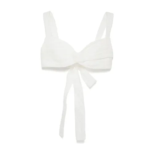 White Bow Detailing Sleeveless Top - Zimmermann - Modalova