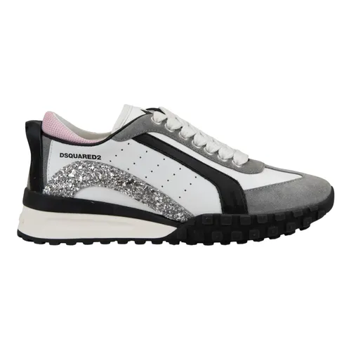 Lace-Up Leather Sneakers - Dsquared2 - Modalova