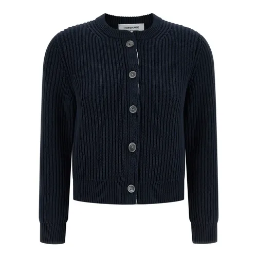 Cropped Knitted Cardigan - Thom Browne - Modalova