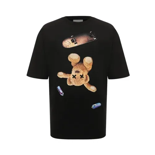 Camiseta de Algodón Elegante con Parche de Logo - Diego Venturino - Modalova