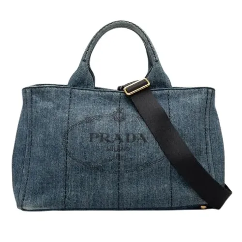 Pre-owned Denim Tote Bag - Prada Vintage - Modalova
