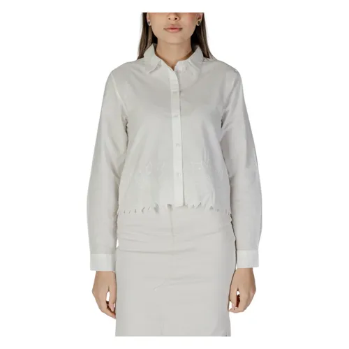 White Cotton Button-Up Shirt - Jacqueline de Yong - Modalova