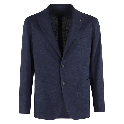 Jacket 1 Breast Wool Silk Cot Effect - Tagliatore - Modalova