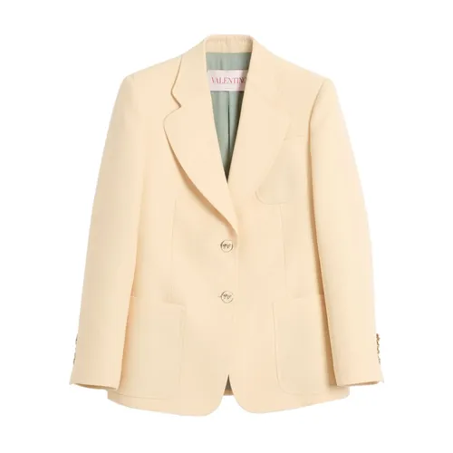 Beige 2 Button Blazer - Valentino - Modalova