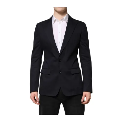 Luxury Cotton Silk Blazer Jacket - Dolce & Gabbana - Modalova