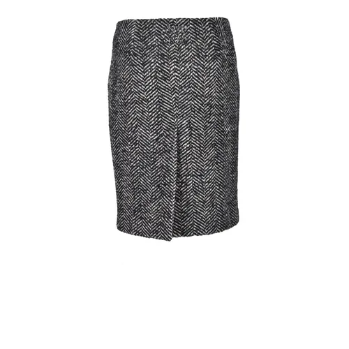 Wool Blend Zipper Skirt - Miu Miu - Modalova