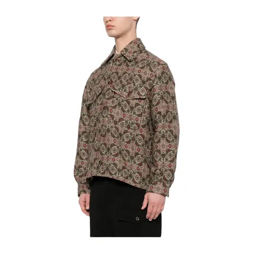 Patterned Jacquard Shirt Jacket - UMA Wang - Modalova