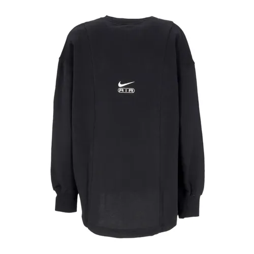 Black/White Crewneck Sweatshirt Lady - Nike - Modalova