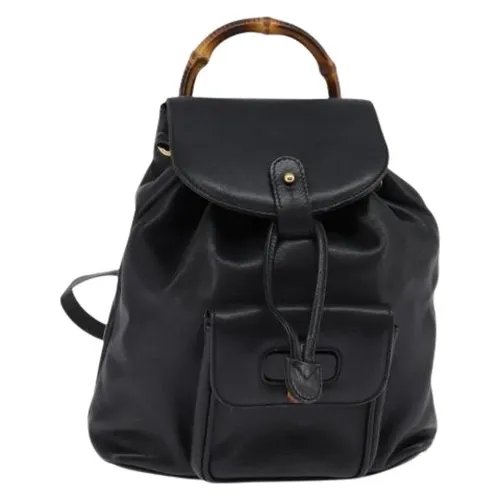 Pre-owned Leather Backpack - Gucci Vintage - Modalova