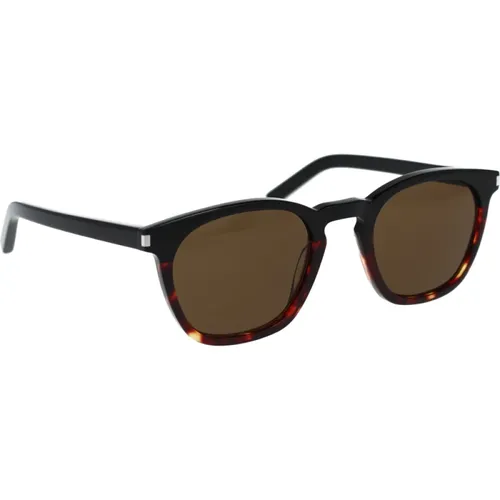 Iconic Sunglasses with Uniform Lenses - Saint Laurent - Modalova