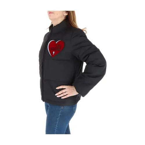 Black Heart Patch Jacket Long Sleeve - Love Moschino - Modalova