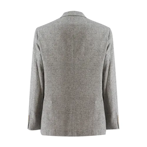 Silk Wool Cashmere Flannel Jacket - Brunello Cucinelli - Modalova